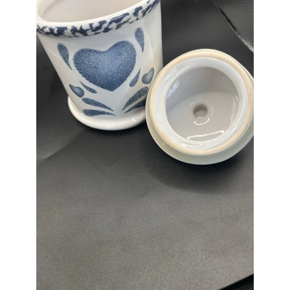 Corell Country Blue Hearts Kitchenware Canister Small